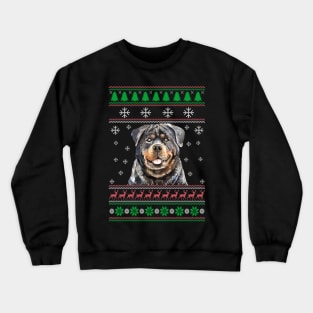 Cute Rottweiler Dog Lover Ugly Christmas Sweater For Women And Men Funny Gifts Crewneck Sweatshirt